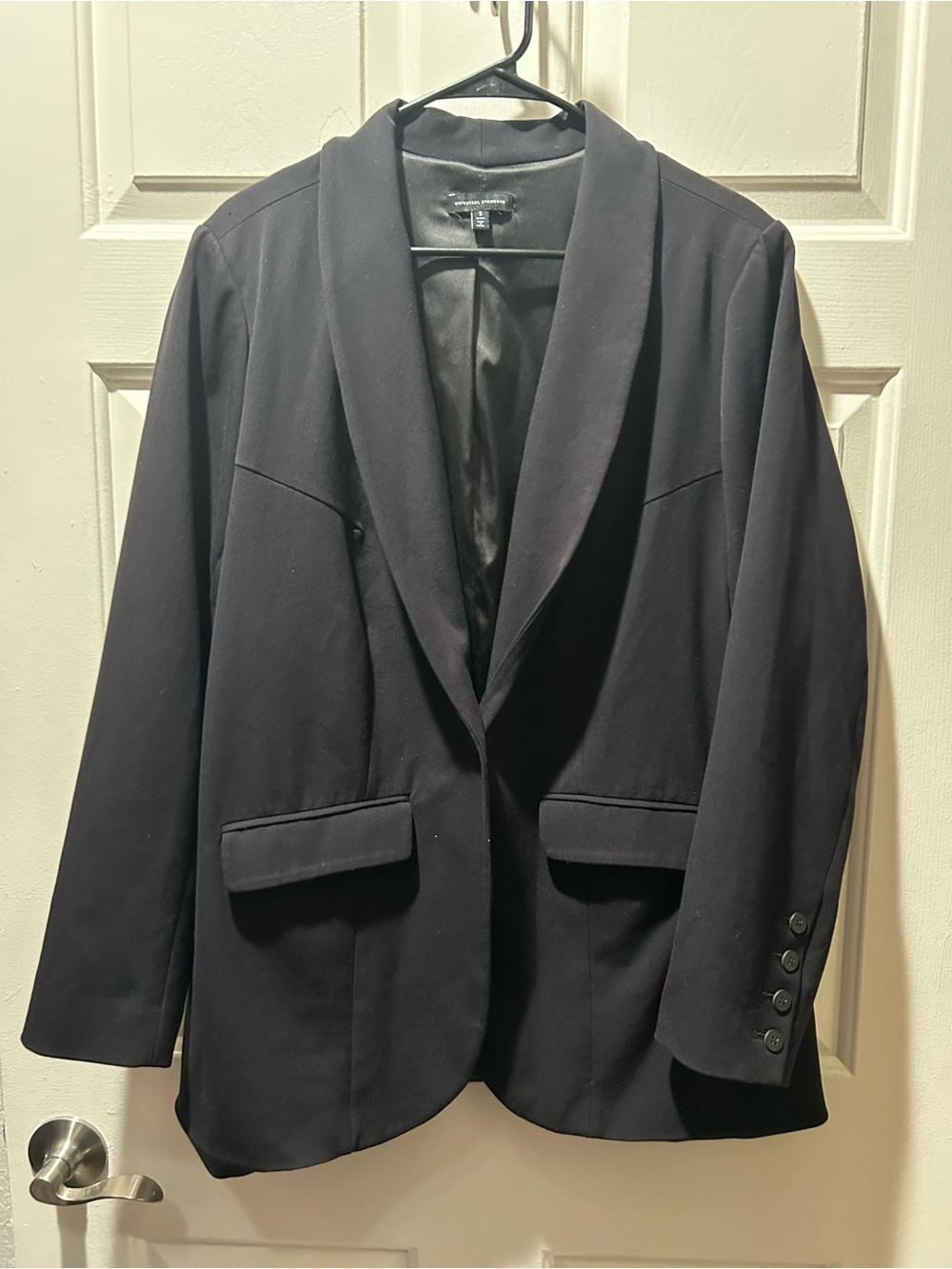 Universal Standard Women’s Black Shawl Collar Classic Blazer